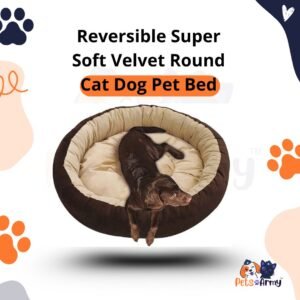 Reversible Super Soft Velvet Round Cat Dog Pet Bed