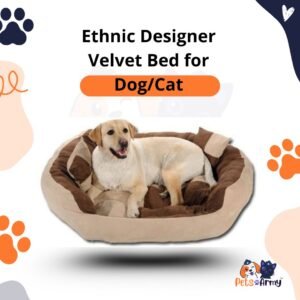 Round-Sofa Shape Reversible Dual Color Ultra Soft Ethnic Designer Velvet Bed for Dog/Cat