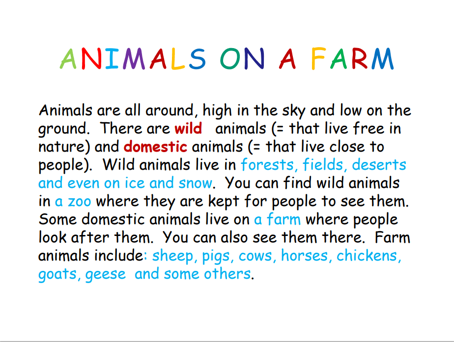 Animals on a Farm